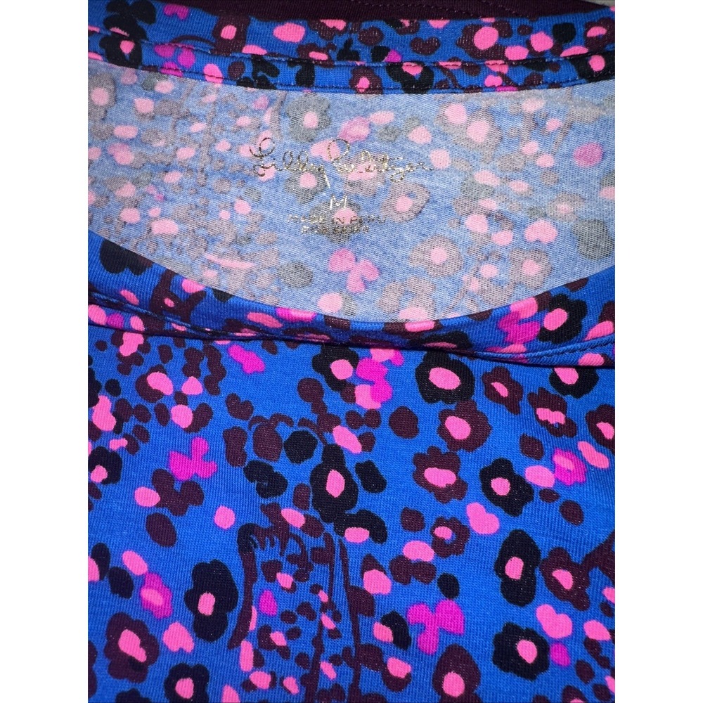 Lily Pulitzer 2 Pc Set Wome Activewear Floral Burgundy Sz M Long Sleeve - Picture 8 of 10